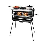 BERGER Camping Gasgrill Klappbar | Tragbarer Koffergrill mit 3 Brenner | 50 mbar...