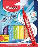 Maped - Fenstermarker MARKER'PEPS WINDOW - rot, gelb, grün, blau, orange, lila...