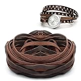 Deepton 10m Lederband 5mm Breit, Flach PU Leder Lederriemen, Braun Lederbänder...