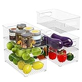 Kühlschrank Organizer,DEEPOW Aufbewahrungsbox für Küche 6er Set Offene...