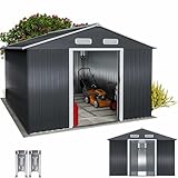 GARDEBRUK® XXXL Metall Gerätehaus 8m² mit Fundament 315x260x180cm Schiebetür...