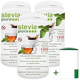 steviapura | Stevia Tabs - Nachfüllpackung - 3 x 1200 Stück (3600 Stück),...