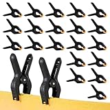 20 Stück Klemmen, Schwarze Nylon Federklemmen, Kunststoff Halteklammern,...