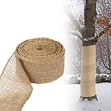 Tesmotor Jute-Wickelstreifen 5CM x 20M, Winterschutz Juteband für Pflanzen...