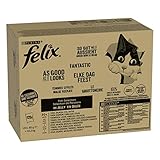Felix So gut wie es aussieht Katzenfutter nass in Gelee, Fisch Sorten-Mix, 120er...