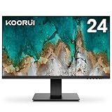 KOORUI Monitor 24 Zoll, Full HD Rahmenlos Bildschirm 16:9 IPS-Panel (75Hz, 5ms,...