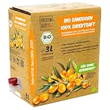 Bio Sanddorn Direktsaft, 3 Liter - aus deutschem Anbau - Sanddornsaft aus 100%...