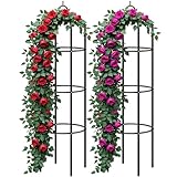 Gardebruk® 2X Rosensäule 200x40cm Metall Stabil Wetterfest Garten Rankgitter...
