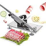 Hammelfleisch Edelstahlschneidemaschine,0,3mm-15 mm Dicke Manuelle...