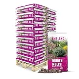 PALIGO Rindenmulch Mittel 0-40mm 40l x 57 Sack 2280l 1 Palette Kiefernrinde...
