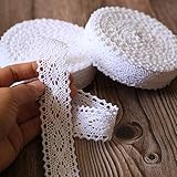ToBeIT Vintage spitzenband aus Baumwolle- ca. 20meter 3m spitzenband Dekoband...