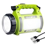 EULOCA LED Handscheinwerfer, Wiederaufladbare CREE Akku Handlampe mit 2600mAh...