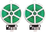 2 Roll Gartendraht mit Cutter, 100M Pflanzendraht Bindedraht, Blumendraht, Draht...