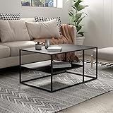 [en.casa] Couchtisch Solund Beistelltisch Metall Schwarz Wohnzimmertisch mit...