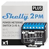 Shelly Plus 2PM | Wlan & Bluetooth 2 Kanäle Smart Relais Schalter mit...