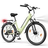 ESKUTE C100 Plus E-Bike, 26 Zoll Elektrofahrrad, E-Cityrad 250W HeckMotor, 36V...