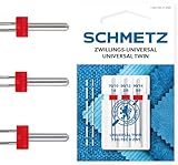 SCHMETZ | 3 Nähmaschinennadeln | Zwillings-Universal | 130/705 H ZWI SORT. THS...