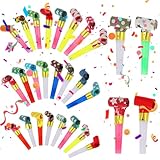 LIQWEI 30 Stück Tröte Kindergeburtstag, Kinder Jubel Partytröten Farbig...