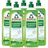 5x Frosch Spülmittel 750 ml mit fettlösenden Limonen-Extrakten