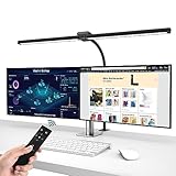 brightower Doppelkopf Schreibtischlampe LED Dimmbar, 24W 80CM Schreibtischlampe...