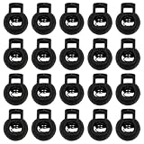 WOLMIK 20 Stück 1-Loch Kordel Stopper, bis Ø 6 mm Kordeln, Rund Einloch...