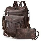 Shrrie Rucksack Geldbörse für Frauen Mode Leder Rucksack Geldbörse Designer...