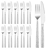 HaWare Steakbesteck für 12 Personen, 24-teilig Edelstahl Tafelmesser und...