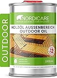 Nordicare Holzöl Außenbereich [1L] für Lärche, Eiche, Teak oder Akazienholz...