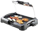 Rosenstein & Söhne Elektrogrill: XL-Tischgrill m. Glasdeckel,...