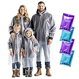 ZENO Regenponcho Festival Wasserdicht - Regenponcho Familien Set - Regencape...