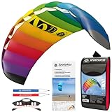 HQ Lenkmatte Lenkdrachen Symphony Beach III 1.8 Rainbow, Zweileiner Matte...