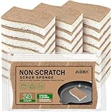 AIDEA Kratzfester Scheuerschwamm, 24 Stück, natürliche Schwämme für...
