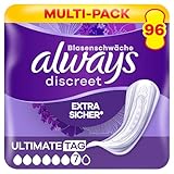 Always Discreet Inkontinenzeinlagen Ultimate Day, 48 Binden (4 x 12 Stück) für...