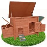 Melko Hühnerstall XXL 179 x 80 x 75 cm Hühnerhaus inkl. Rampe und 2 Nestboxen...