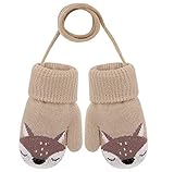 AIDIER Baby Jungen Mädchen Winter Strickhandschuhe Warme Fleece-Gefütterte...