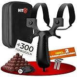 HITX® Zwille Steinschleuder Bundle Set | Super Grip Oberfläche | Slingshot...