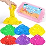 AtMini Kinetischer Sand Regenbogen Mix Set -5kg Spielsand with 6...