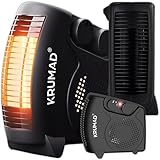 KRUMAD Heizlüfter 2000 W, Elektrische Heizung mit Thermostat & 2 Heizstufen,...
