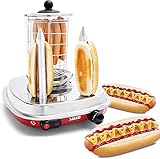Salco Hot Dog Maker im Retro-Diner-Style - 450W, Dampfgarer mit Thermo-Control,...