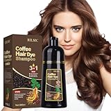 GFEUGS Braun Haarfärbeshampoo für graues Haar, Farbshampoo Braun Shampoo -...