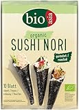 Bioasia Bio Nori Blätter – Gerösteter Bio Seetang für die Zubereitung von...