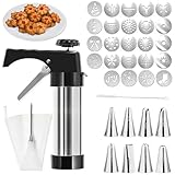 Gebäckpresse für Spritzgebäck Edelstahl Spritzgebäck Presse mit 16...