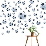 4 Blattes Fußball Wandsticker, Fussball Wandtattoo Selbstklebend, Wand Deko...