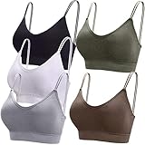 BQTQ 5 Stücke Bralette Damen V Hals Cami Top BH Bralettes Schlafen BH für...