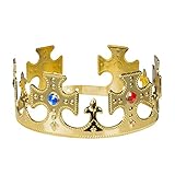 Boland 01318 - Krone König, 1 Stück, Einheitsgröße, verstellbar, Gold mit...