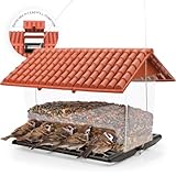 WILDLIFE HOME Vogelhaus XL zum Aufhängen für Wildvögel - Futterscheune für...