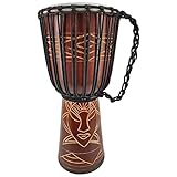 30cm Profi Djembe Trommel Bongo Drum Buschtrommel Percussion Afrika Schnitzerei...