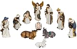 Geschenkestadl Krippenfiguren 11-teiliges Set Krippe Figuren 4-13cm...
