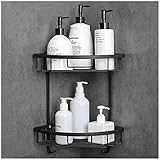GRICOL Eck-Duschregal, ohne Bohren, Metall, zur Aufbewahrung von Badezimmer,...