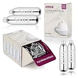Vaily Sahnekapseln 50er Pack - N2O Kapseln für Sahnespender und Sahnesyphons -...